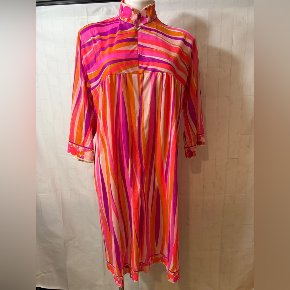 Emilio Pucci Pink and Orange Long Sleeve Dress - Picture 8 of 14